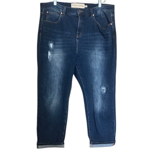 Soft Surroundings Ultimate DenimbRelaxed Straight Jean Size 16P - Picture 2 of 10